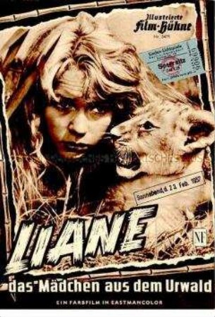 Filmprogramm "Illustrierte Film-Bühne" zu dem deutschen Spielfilm "Liane das Mädchen aus dem Urwald"