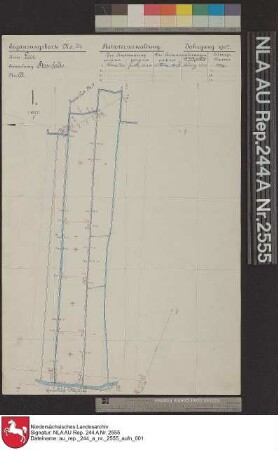 Ergänzungskarte Nr. 34 der Katasterverwaltung, Jahrgang 1902, Kreis Leer, Gemarkung Steenfelde Nr. 68 (Lageveränderungen und Formveränderungen)