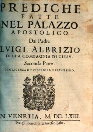 Prediche Fatte Nel Palazzo Apostolico, 2