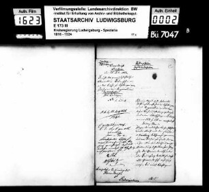 Stiftungssachen: Kapitalaufnahmen, Oberamt Leonberg