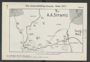 Skizze 9. Die Armeeabteilung Strantz. Ende 1915.