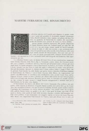 6: Maestri Ferraresi del Rinascimento