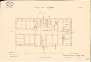 Amtsgerichts- und Gefängnisgebäude, Belgard: Amtsgericht Grundriss Kellergeschoss 1:100