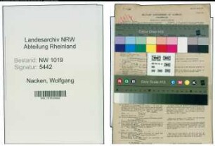 Entnazifizierung Wolfgang Nacken , geb. 01.05.1920 (Textilingenieur)