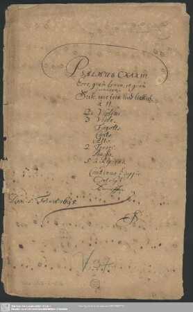 Ecce quam bonum - Mus.1825-E-504 : V (5), Coro, orch, bc