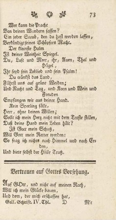 Vertrauen auf Gottes Vorsehung