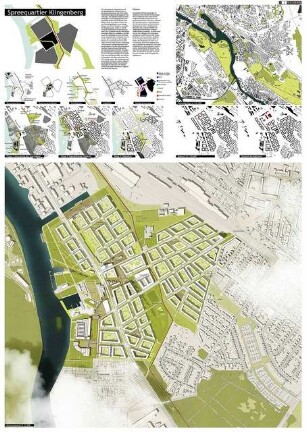 Neuland Lichtenberg Schinkelwettbewerb 2015: Lageplan 1:25000 und 1:2500, Diagramme, Erläuterungen