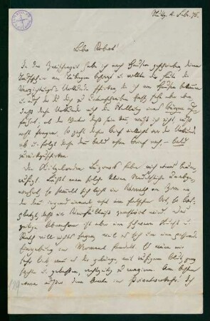 Brief vom 4. Februar 1875