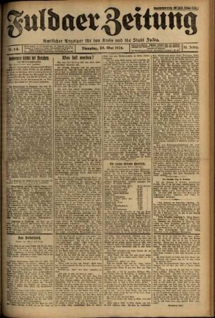Ausgabe vom Dienstag, den 20. Mai 1924.