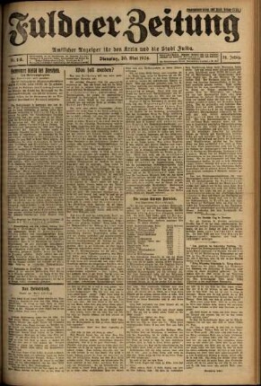 Ausgabe vom Dienstag, den 20. Mai 1924.