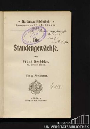 Die Staudengewächse