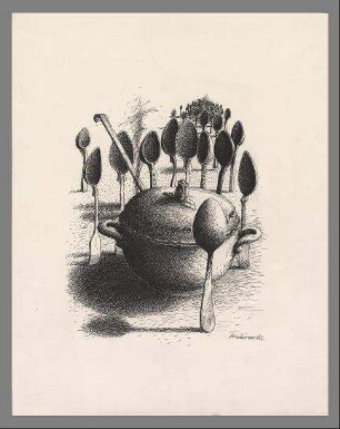 Ohne Titel (Suppenschüssel und Löffel)