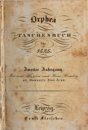 Orphea : Taschenbuch für ..., 2. 1825