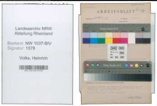 Entnazifizierung Heinrich Volks , geb. 06.07.1899 (Justizsekretaer)