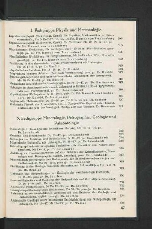 4. Fachgruppe Physik und Meteorologie