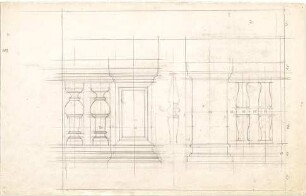 Lange, Ludwig; Proportionsstudien - Balustraden (Ansichten)