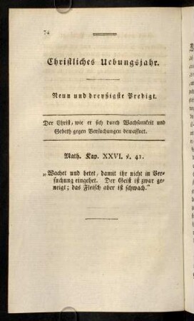 74-87, Neun und dreyßigste Predigt.