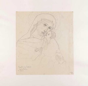Palermo, Madonna mit dem Kinde nach byzantin. Tafelbild in S. Martino (Pause)