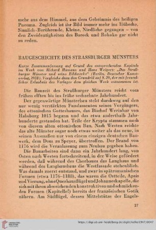 Baugeschichte des Strassburger Münsters