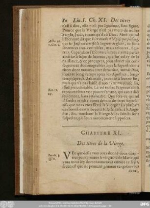 Chapitre XI. Des titres de la Vierge.