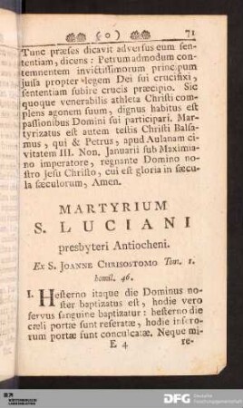 Martyrium S. Luciani presbyteri Antiocheni.