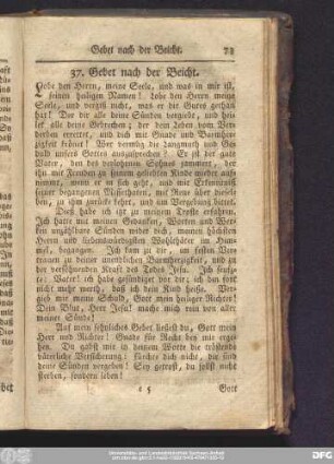 37. Gebet nach der Beicht.