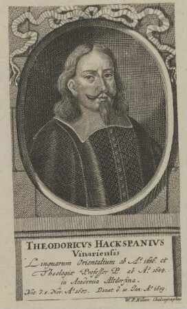 Bildnis des Theodoricvs Hackspanivs