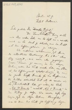 Brief an Unbekannt : 1907