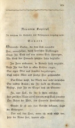 Neuntes Kapitel. In welchem die Geschichte des Gefangenen fortgesetzt wird