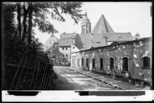 Pirna, Straßenansicht, Blick auf die Marienkirche (Frauenkirche)