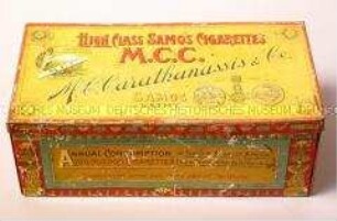 Blechdose für 100 Stück "HIGH CLASS SAMOS CIGARETTES M.C.C."