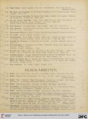 Silber-Arbeiten (Nr. 60-133)