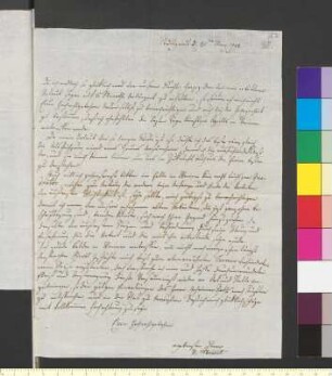 Brief von Thouret, Nikolaus Friedrich an Goethe, Johann Wolfgang von