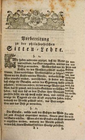 Erste Gründe der philosophischen Sitten-Lehre auf Verlangen und zum Gebrauche seiner Zuhörer