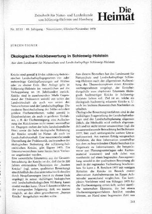 Nr. 10/11. 85. Jahrgang. Neumünster, Oktober/November 1978.
