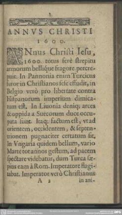 Annus Christi 1600