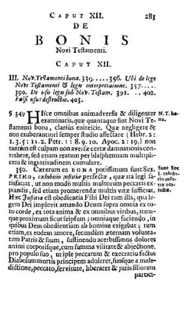 De Bonis Novi Testamenti. Caput XII.