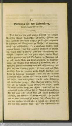 VI. Ordnung für den Schneeberg, Montags nach Erhardi 1492