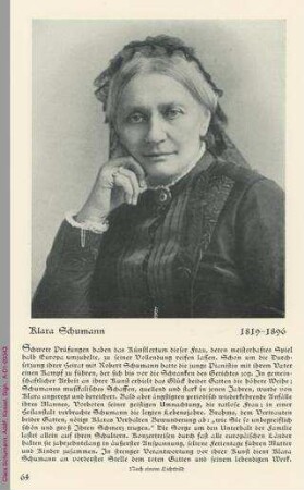 Porträt von Clara Schumann