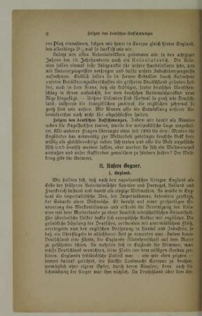 II. Unsere Gegner