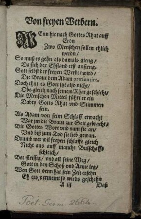 Von freyen Werbern.