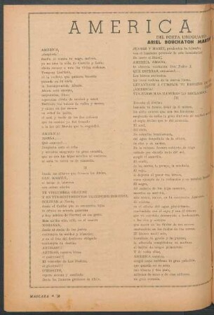 America : Del poeta uruguayo