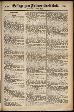 Zweite Ausgabe vom Donnerstag, den 27. April 1899.