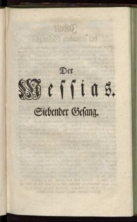 Siebender Gesang.