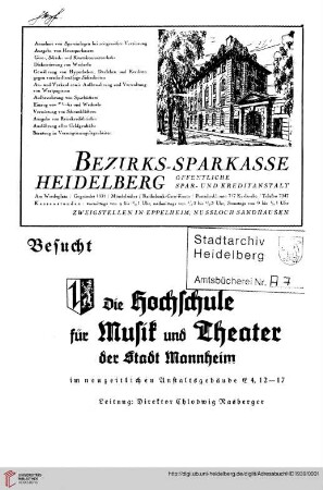 Werbung, Theaterplan, Ehrenbürger
