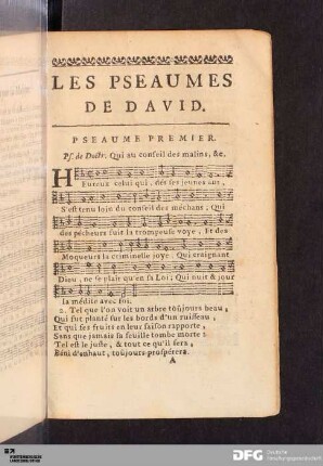 Les Pseaumes de David.