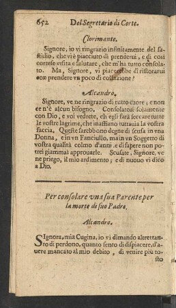 Per consolare una sua Parente per la morte di suo Padre.