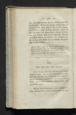 XIII. Wer wird sich selbst loben?