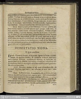 Dissertatio Nona. De Ignis extinctione.