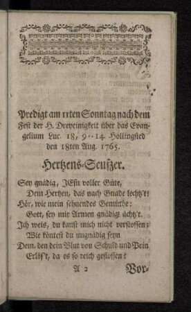 Hertzens-Seufzer.